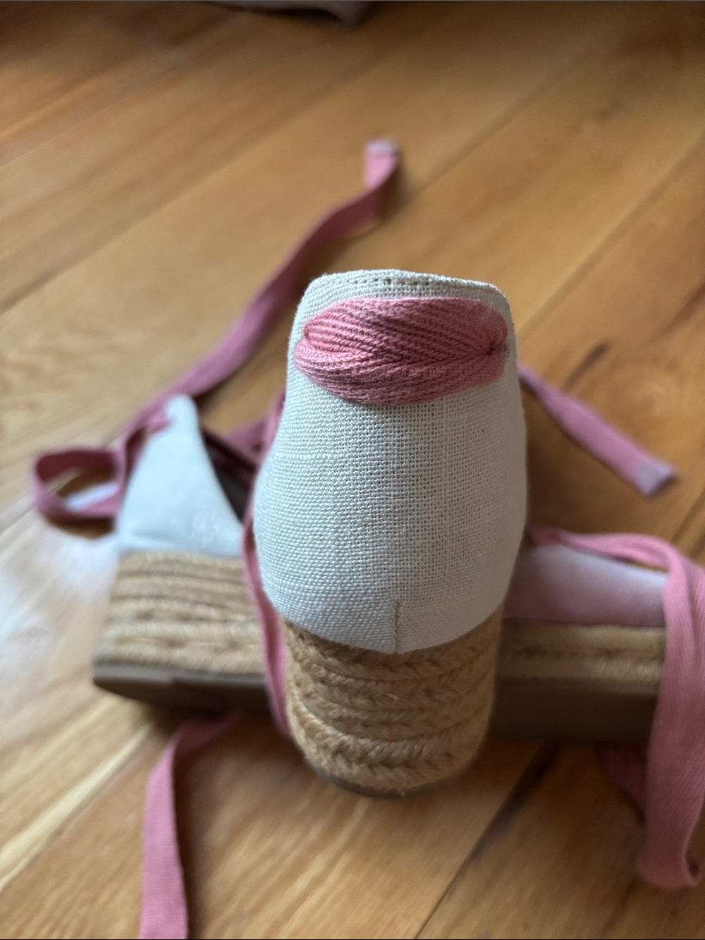 New! Jack Rogers Palmer pink suede wedge espadrilles sz 9.5 - Picture 9 of 10
